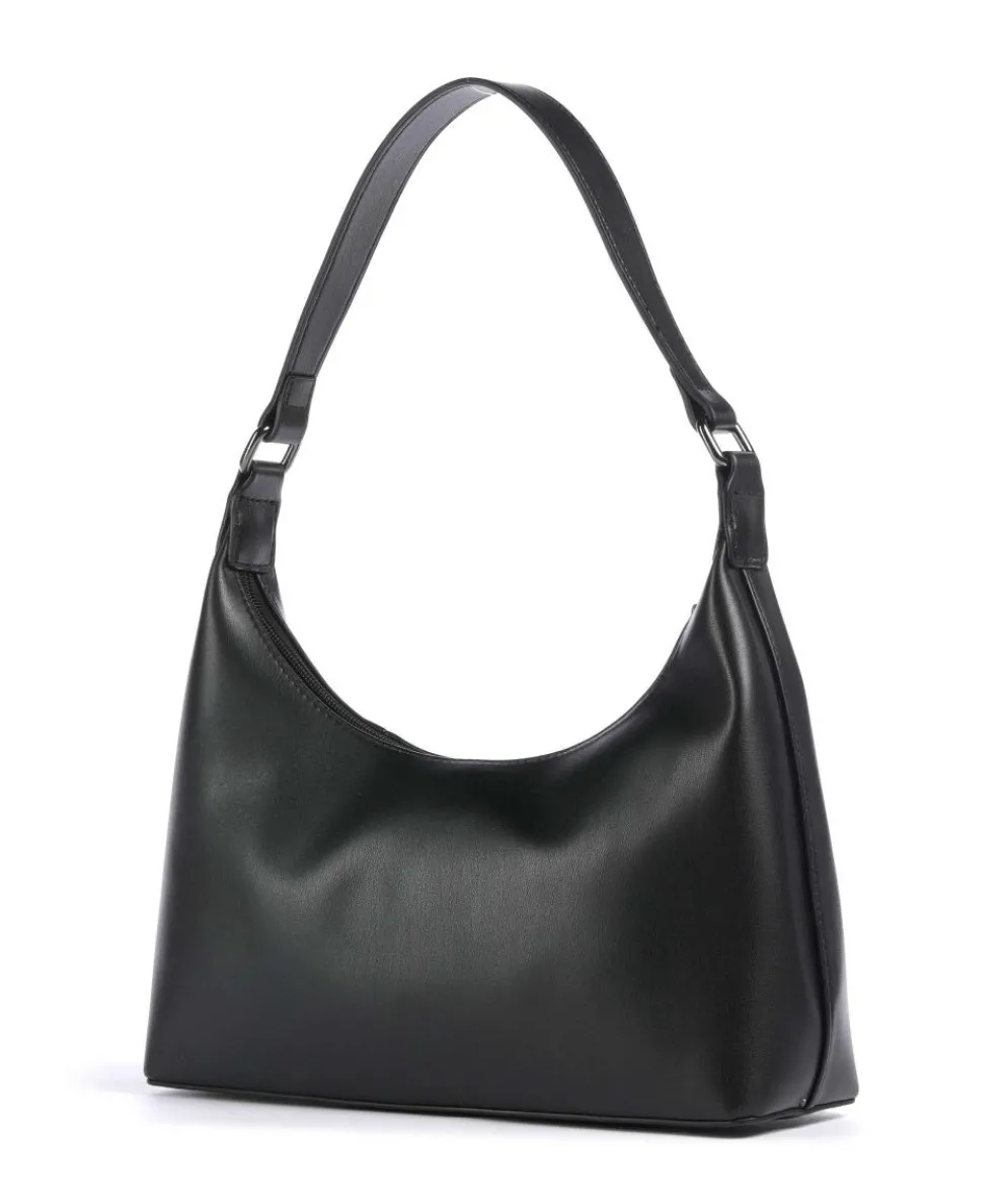 Mila Schultertasche Lederimitat schwarz