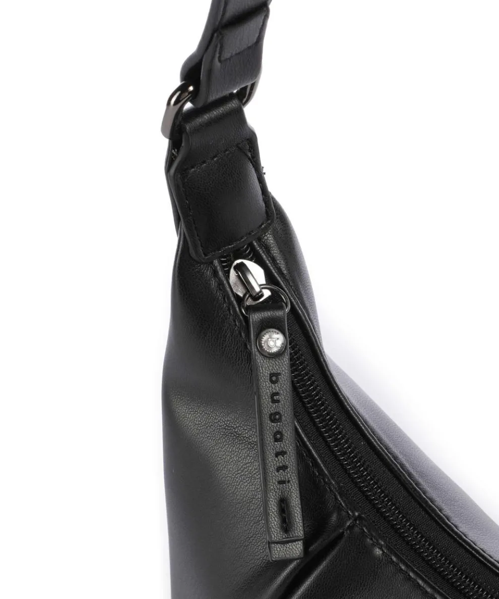 Mila Schultertasche Lederimitat schwarz