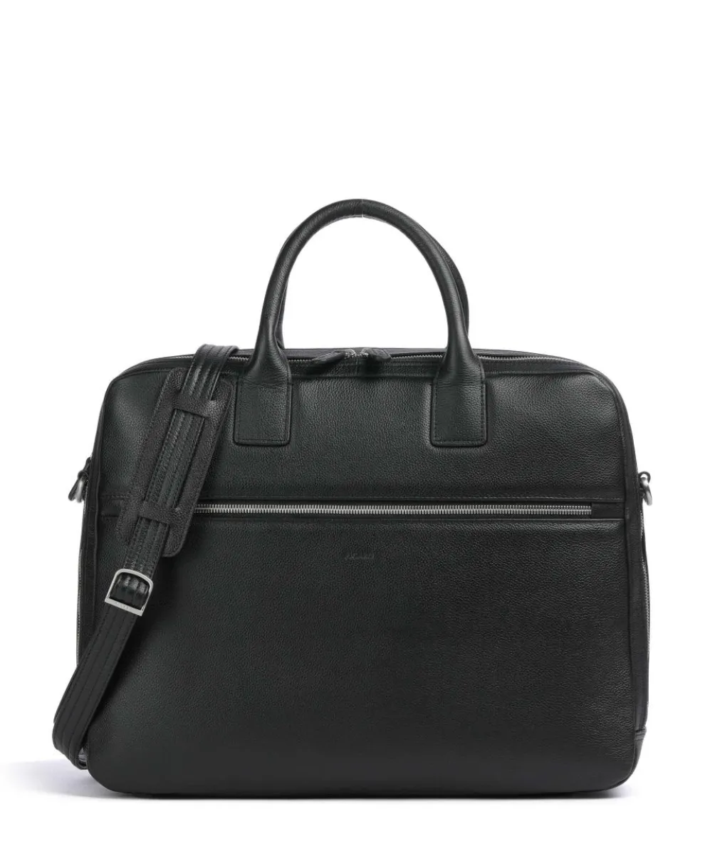 Milano Aktentasche 15″ genarbtes Rindsleder schwarz