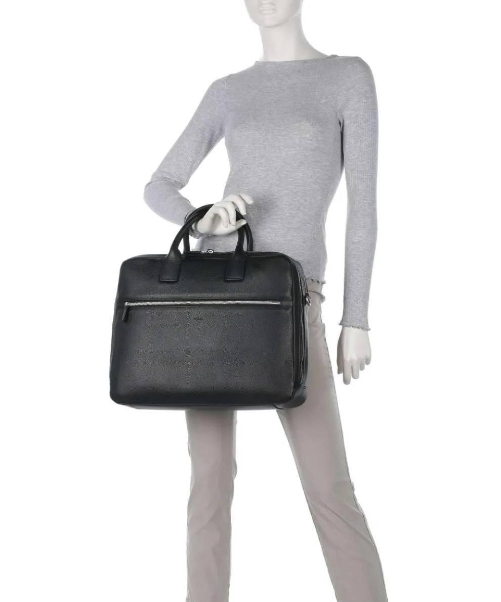 Milano Aktentasche 15″ genarbtes Rindsleder schwarz