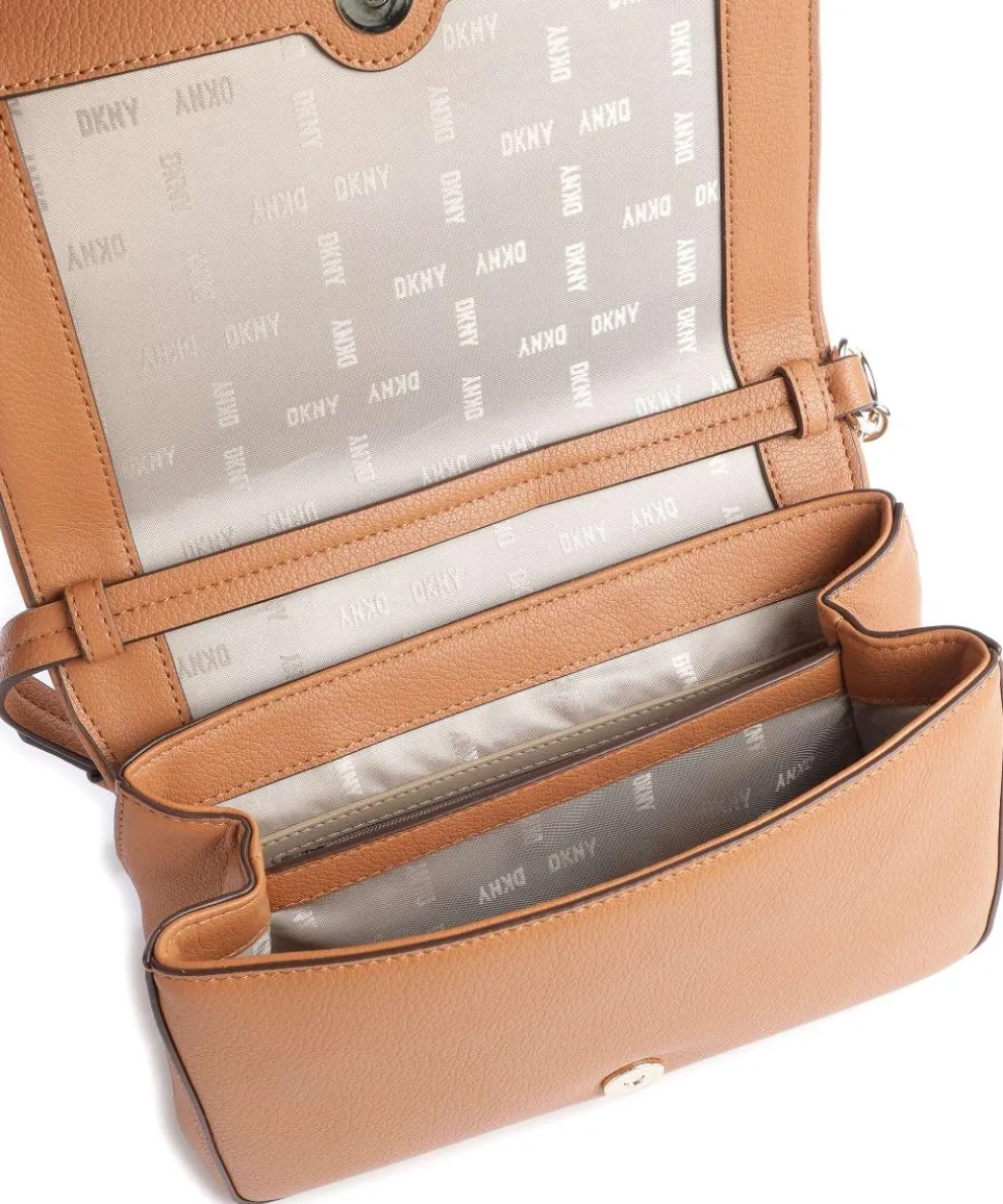 Milano Seventh Avenue Umhängetasche Lederimitat, genarbtes Rindsleder braun