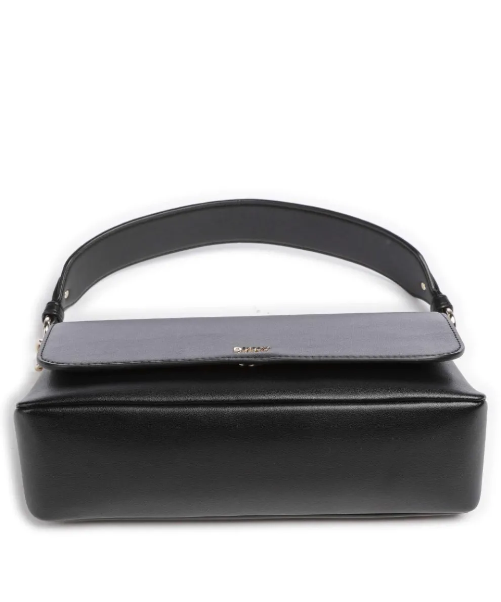 Milano The Village Schultertasche fein genarbtes Rindsleder schwarz