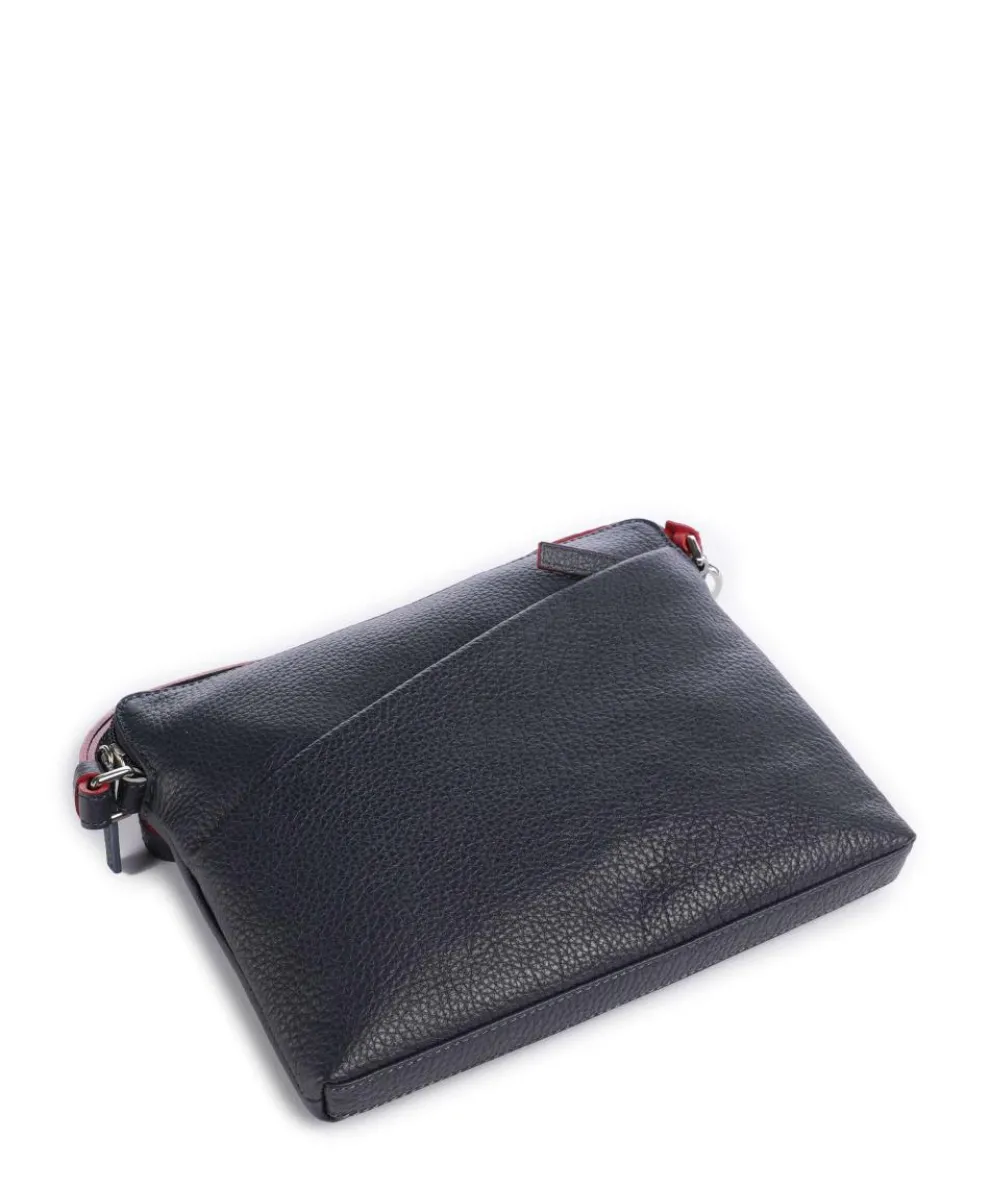 Milano Umhängetasche genarbtes Leder dunkelblau