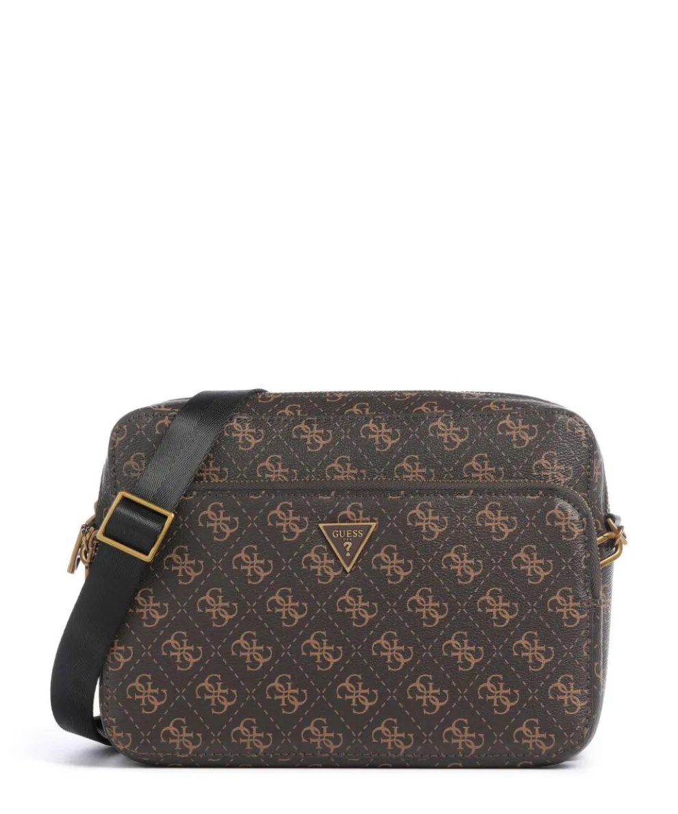 Milano Umhängetasche Lederimitat dunkelbraun