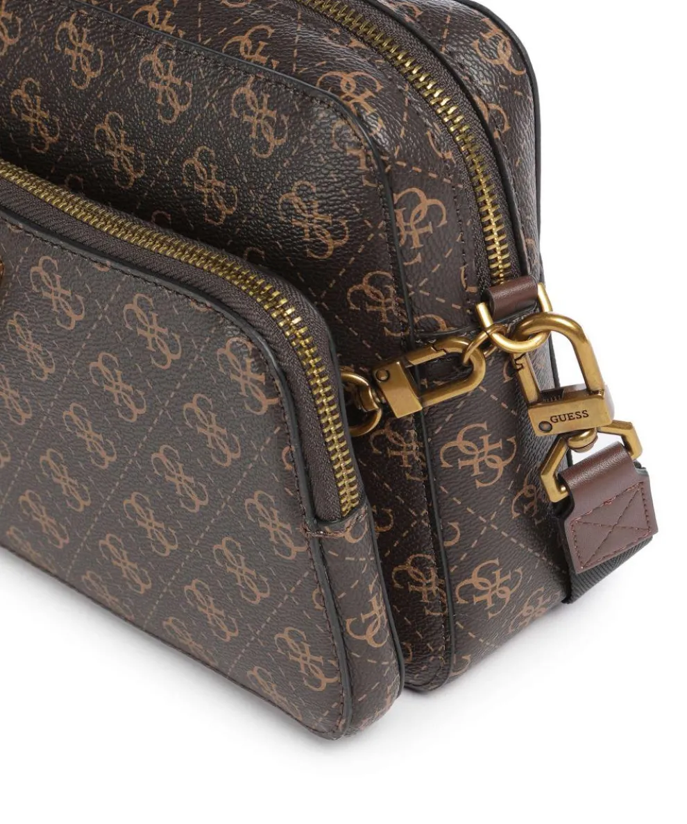 Milano Umhängetasche Lederimitat dunkelbraun