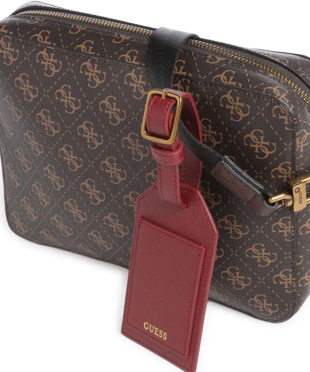 Milano Umhängetasche Lederimitat dunkelbraun