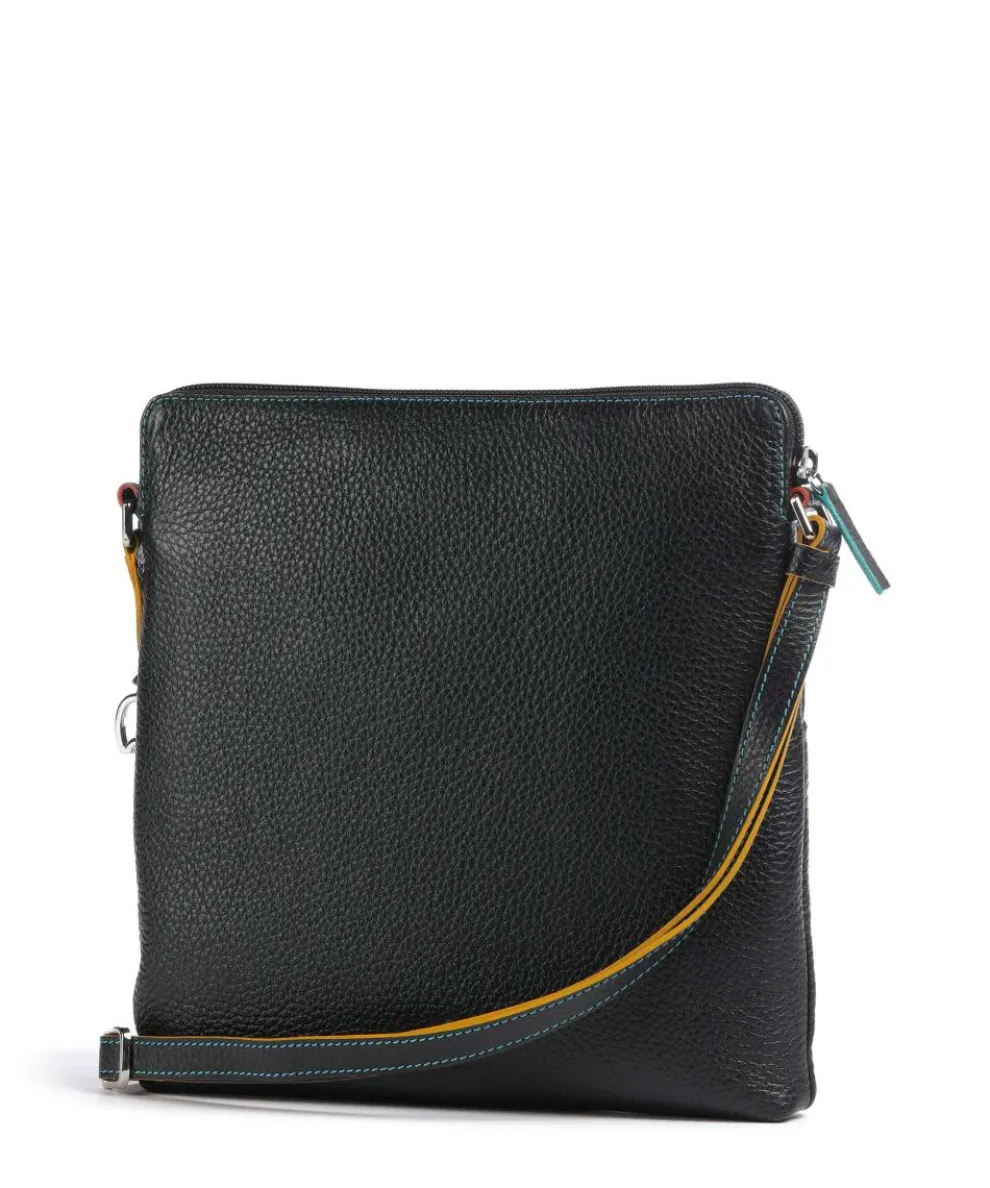 Milano Umhängetasche genarbtes Leder schwarz