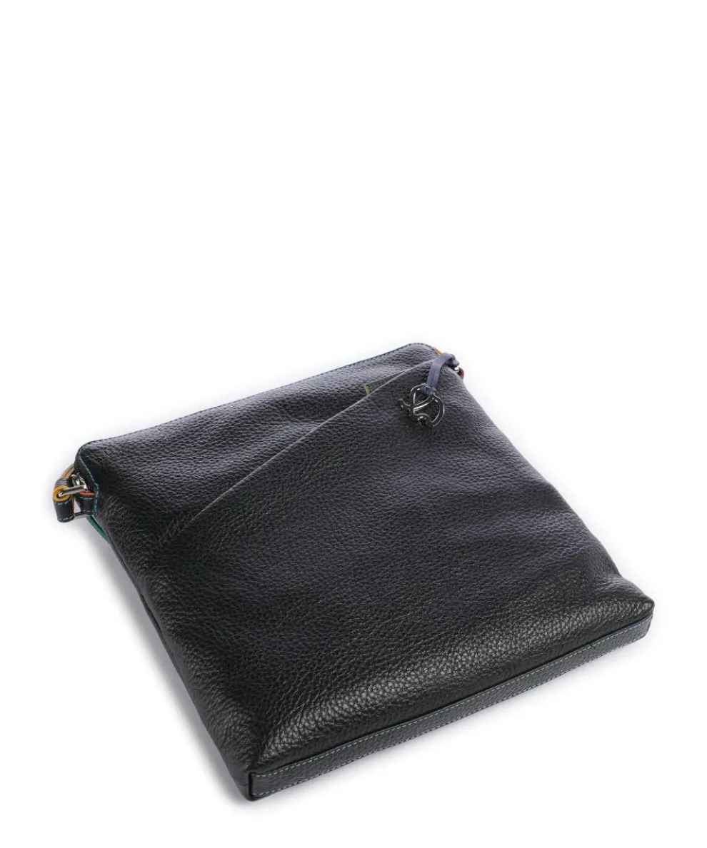 Milano Umhängetasche genarbtes Leder schwarz