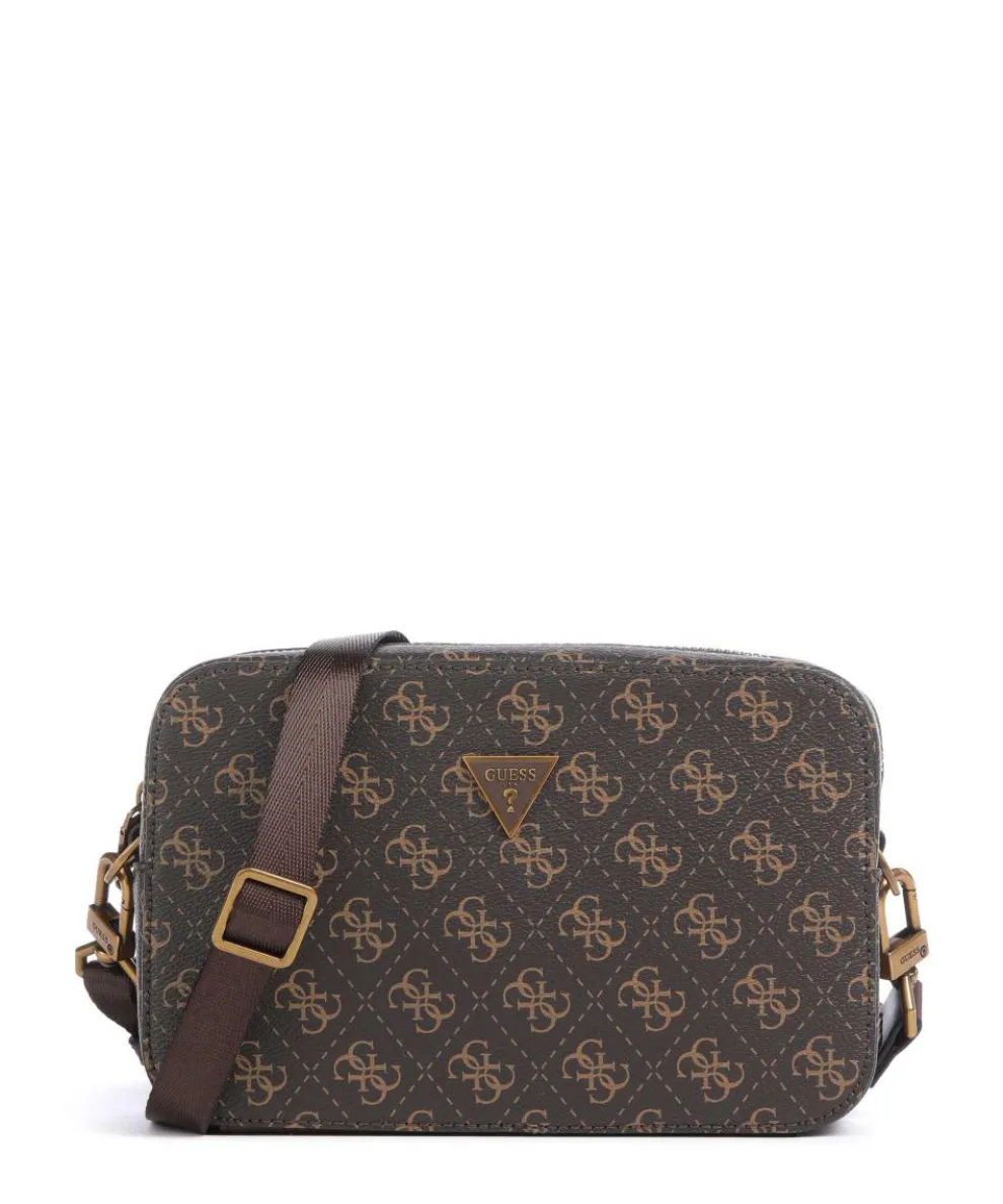 Milano Umhängetasche Lederimitat dunkelbraun