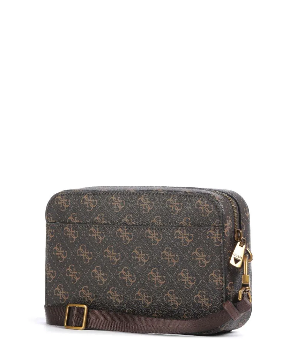 Milano Umhängetasche Lederimitat dunkelbraun