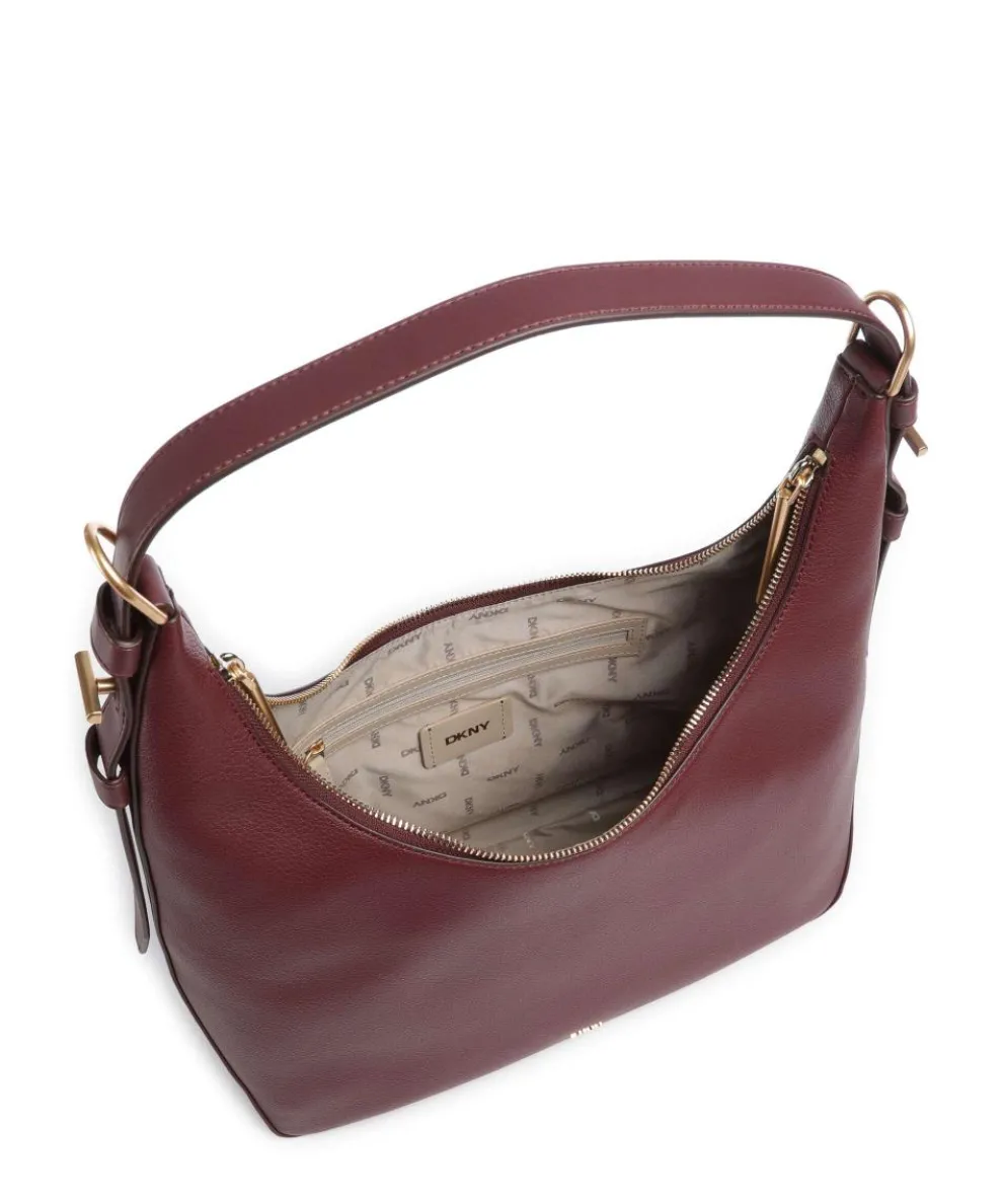 Mindy Beuteltasche genarbtes Rindsleder wein