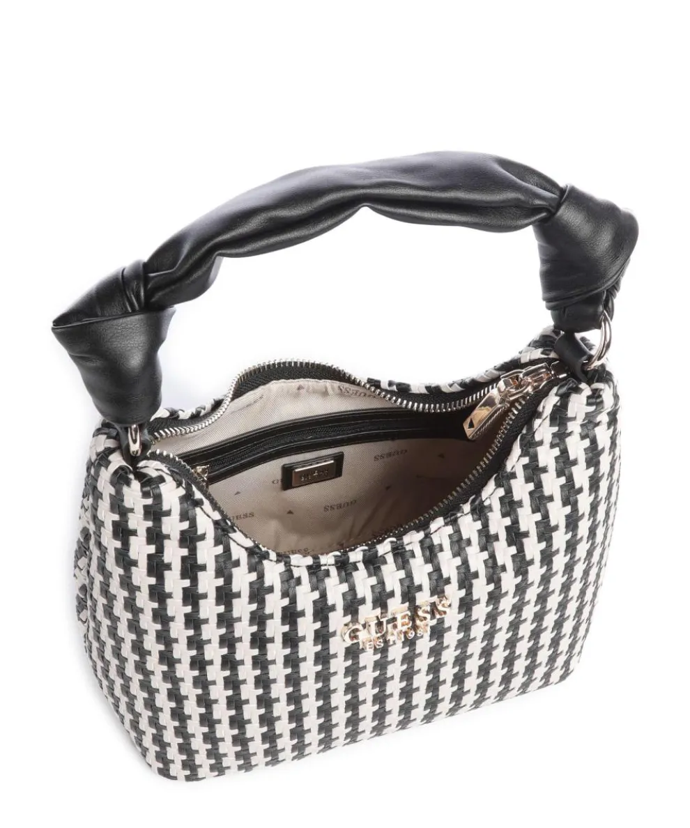 Mirema Handtasche Lederimitat schwarz/weiß