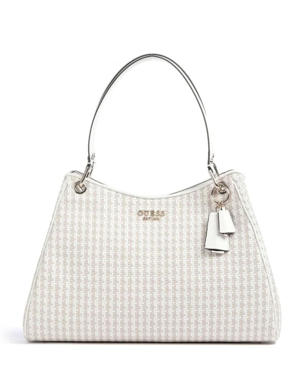 Mirema Shopper Lederimitat beige/weiß