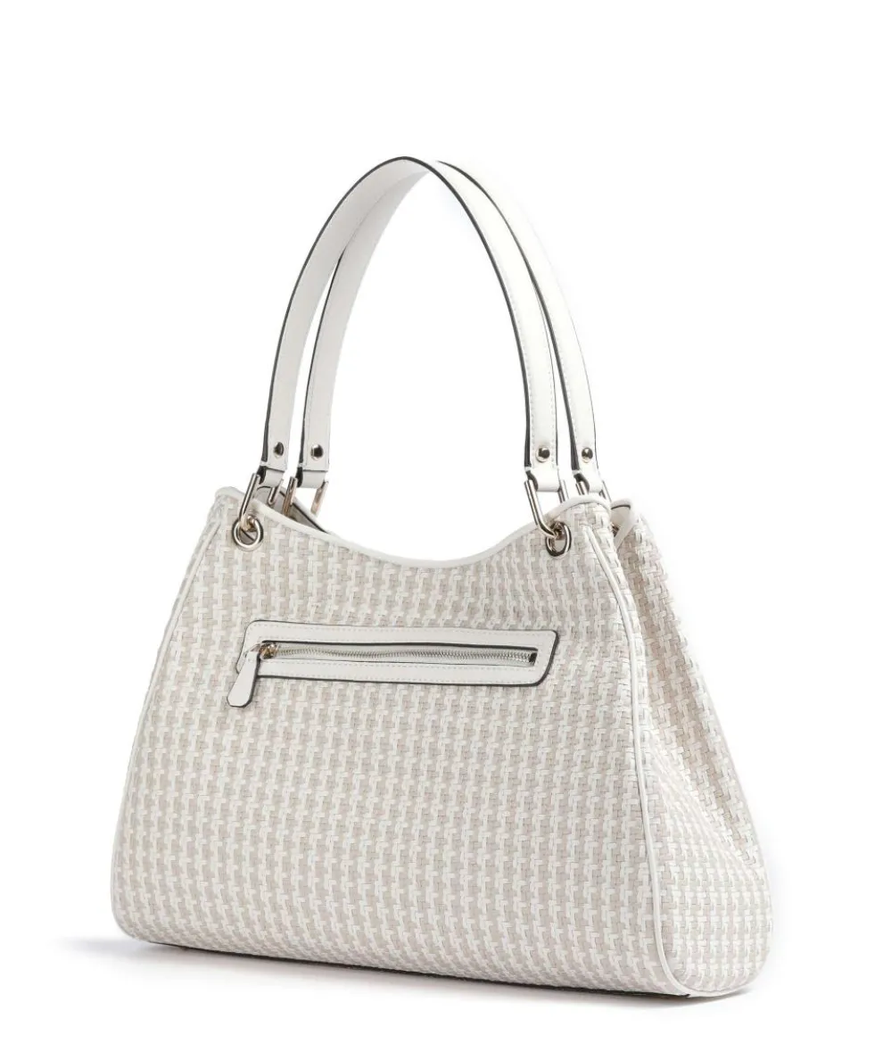 Mirema Shopper Lederimitat beige/weiß