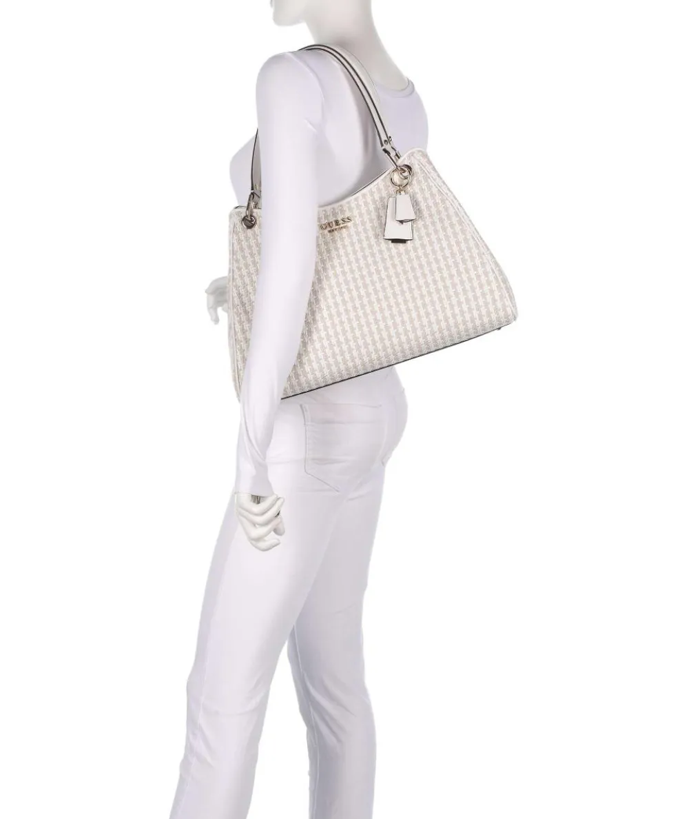 Mirema Shopper Lederimitat beige/weiß