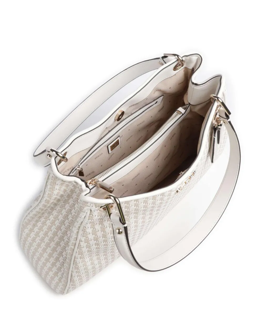 Mirema Shopper Lederimitat beige/weiß