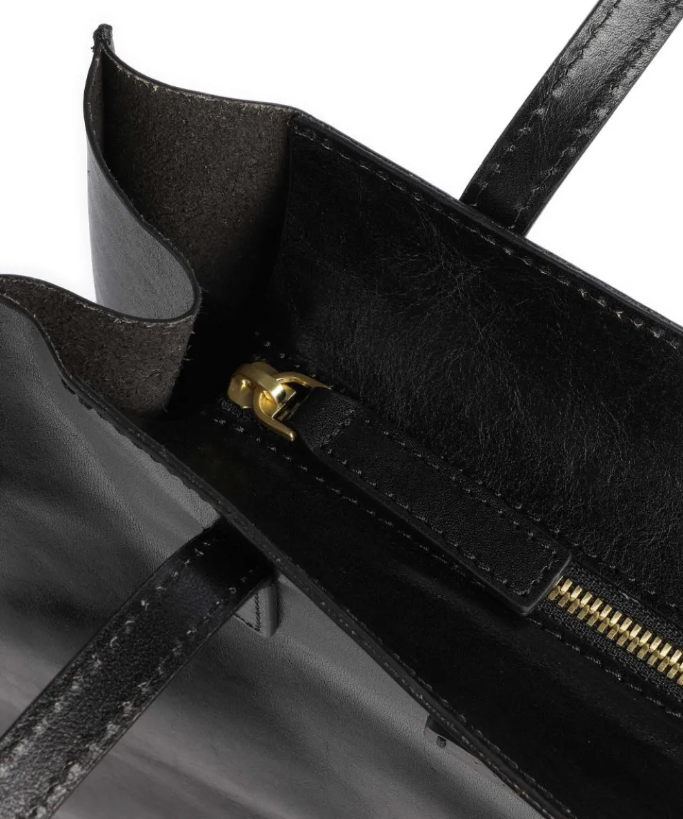 Mirra Shopper fein genarbtes Rindsleder schwarz