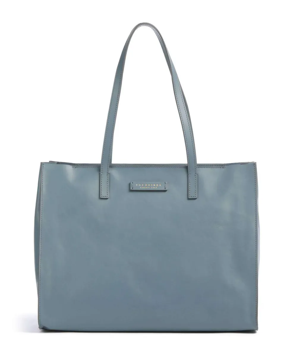 Mirra Shopper fein genarbtes Rindsleder blaugrau