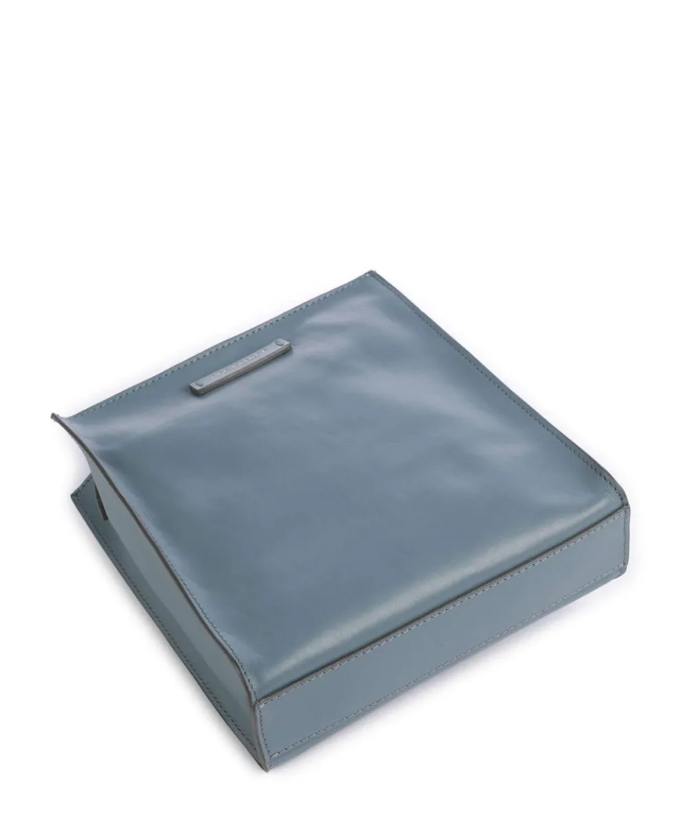 Mirra Umhängetasche fein genarbtes Rindsleder blaugrau