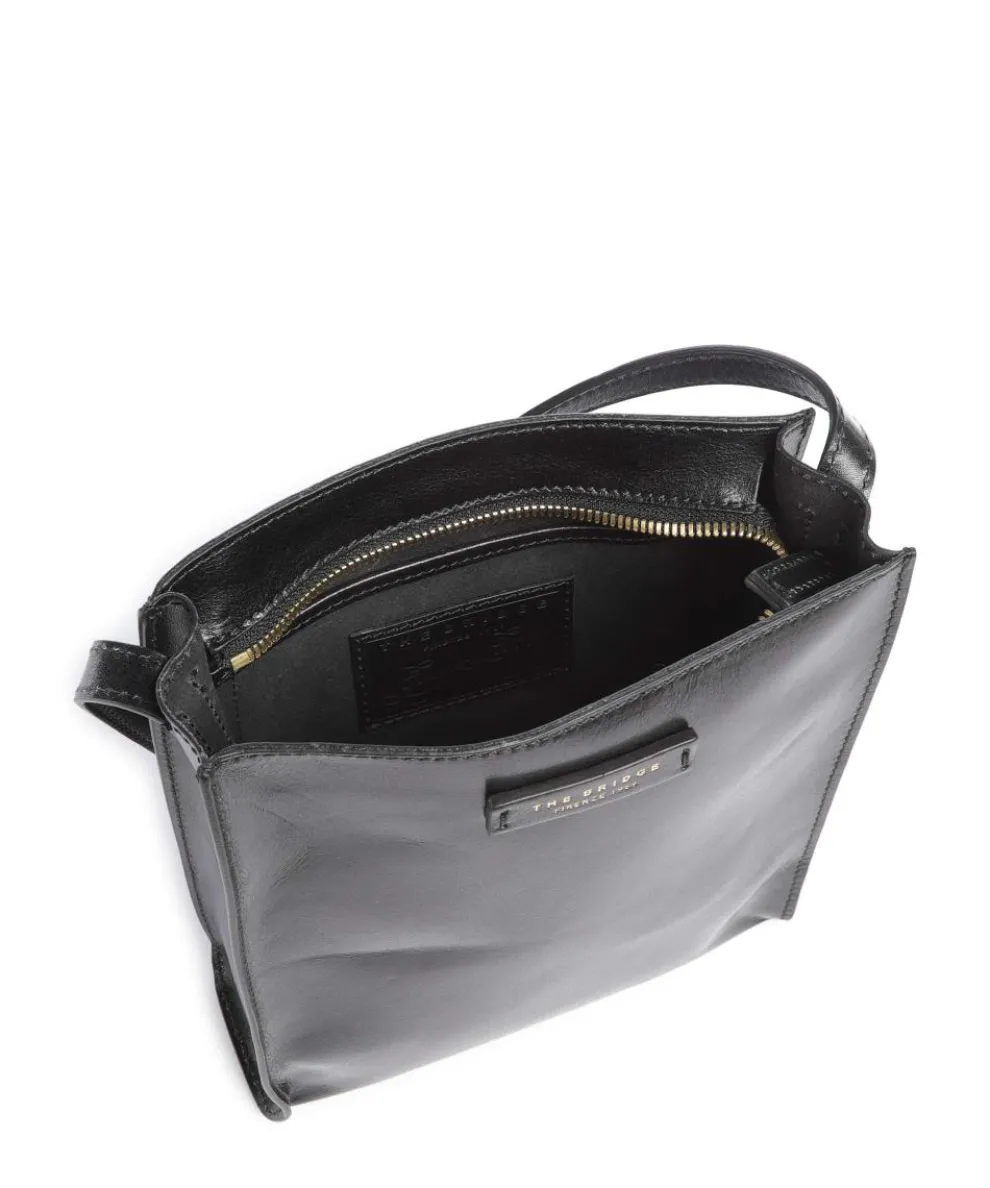 Mirra Umhängetasche fein genarbtes Rindsleder schwarz