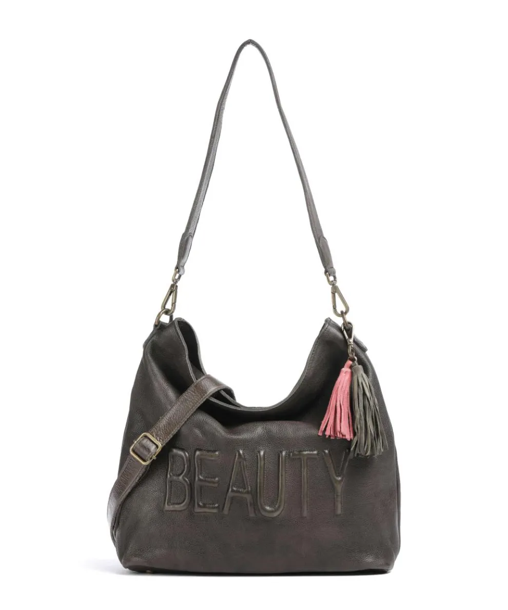 Paoliweg 2 Schultertasche genarbtes Rindsleder dunkelgrün