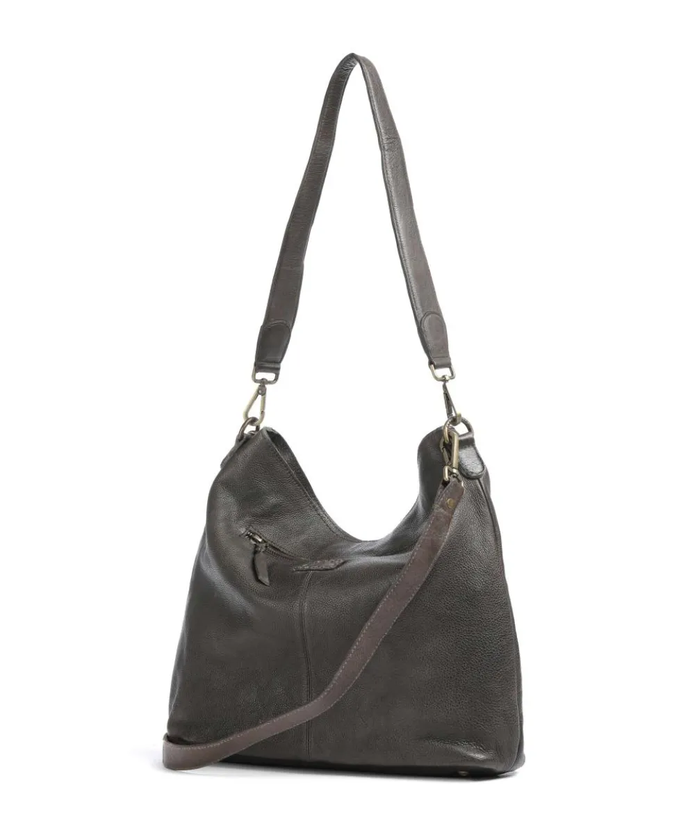 Paoliweg 2 Schultertasche genarbtes Rindsleder dunkelgrün