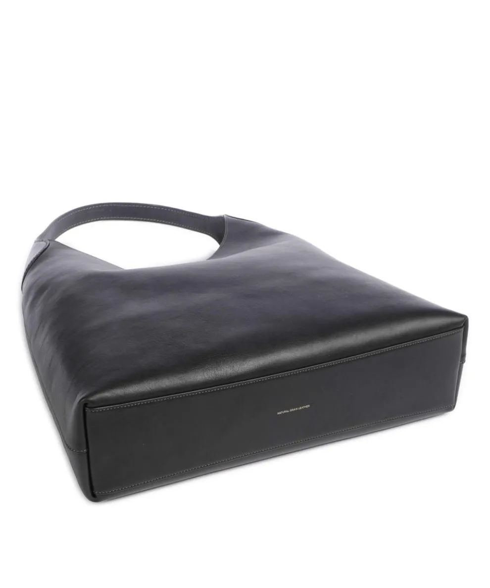 Brooklyn 39 Beuteltasche genarbtes Leder schwarz