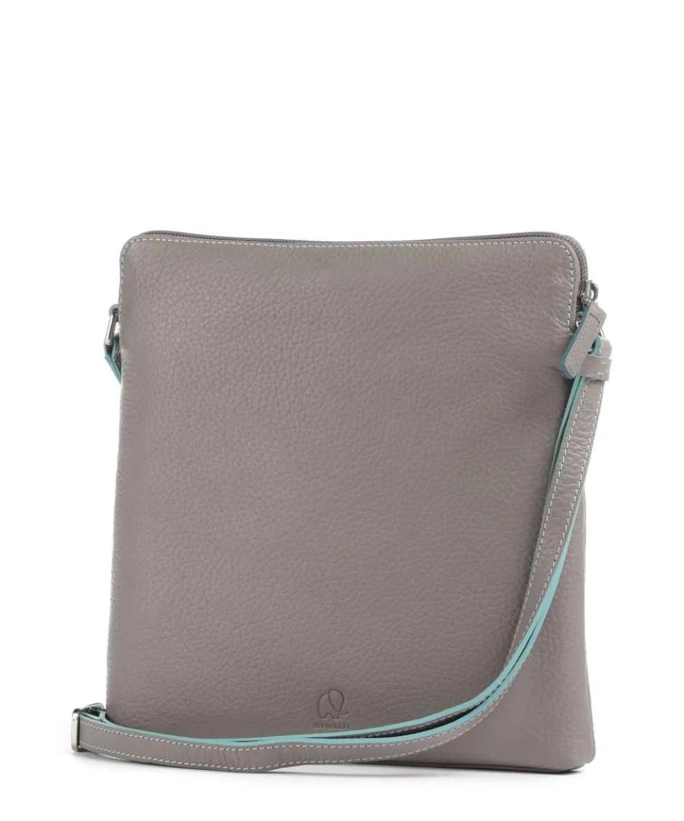 Milano Umhängetasche genarbtes Leder grau