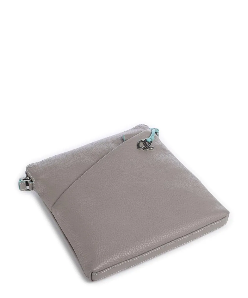 Milano Umhängetasche genarbtes Leder grau