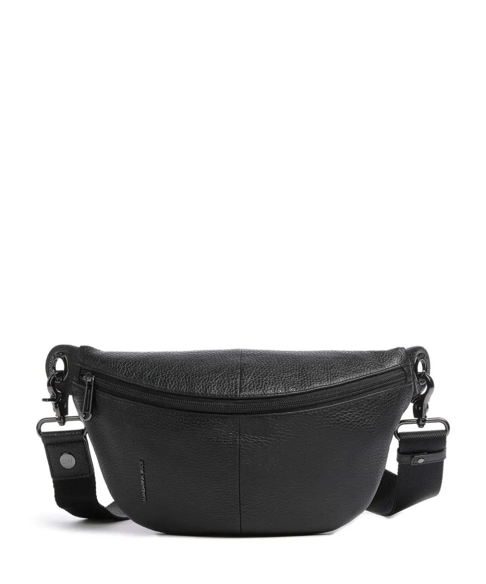 Mellow Leather Gürteltasche genarbtes Kalbsleder schwarz