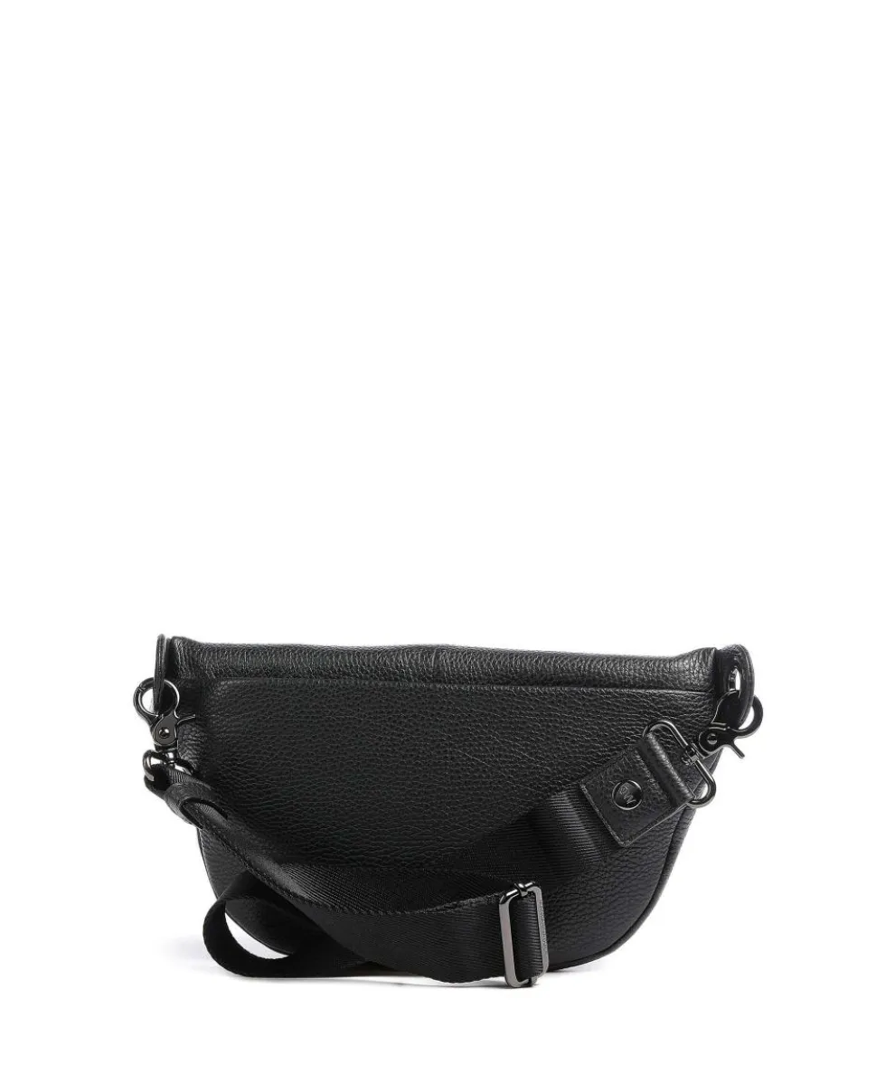 Mellow Leather Gürteltasche genarbtes Kalbsleder schwarz