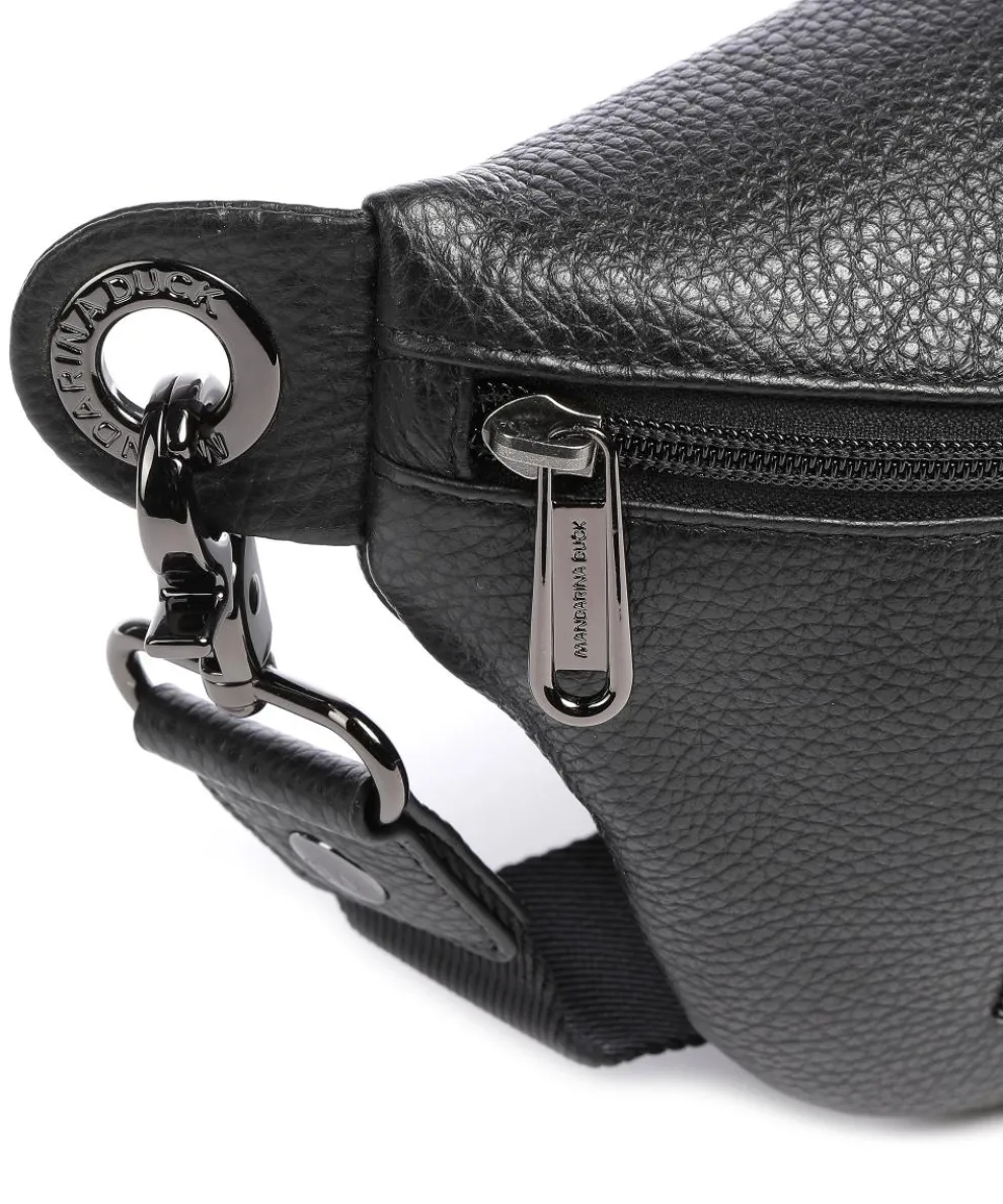 Mellow Leather Gürteltasche genarbtes Kalbsleder schwarz