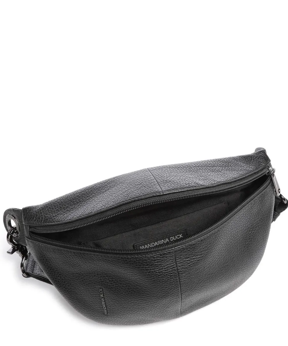 Mellow Leather Gürteltasche genarbtes Kalbsleder schwarz