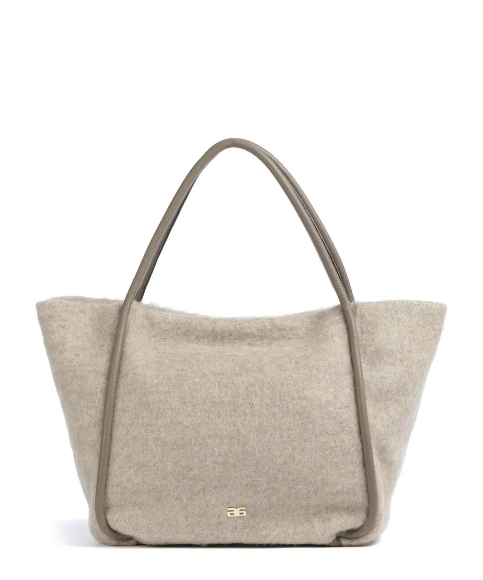 Mohair Willow Shopper Textil hellgrau