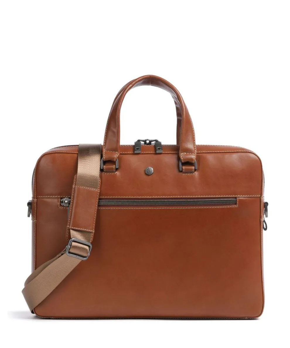 Montana Aktentasche 15″ fein genarbtes Rindsleder braun