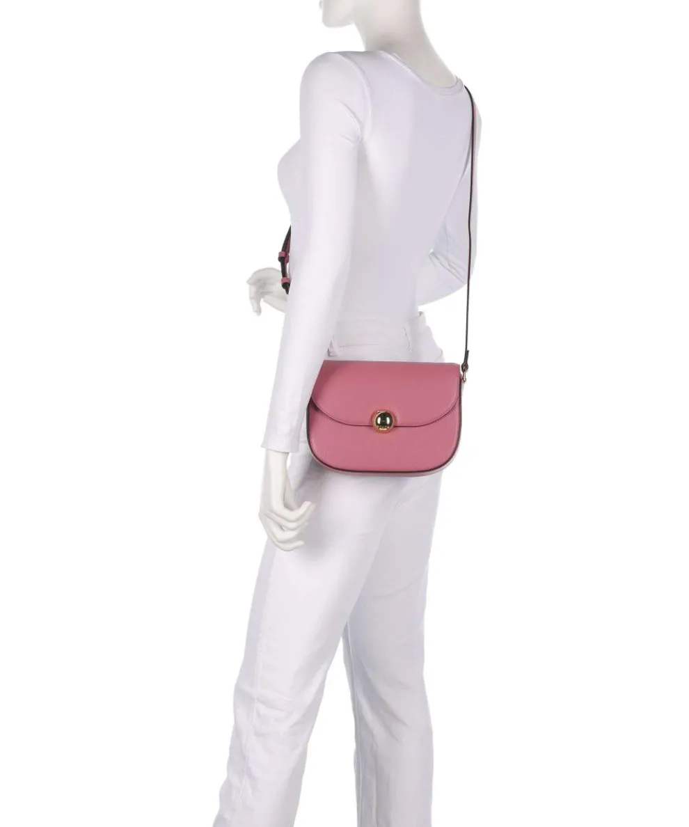 Moonlight S Umhängetasche genarbtes Leder pink