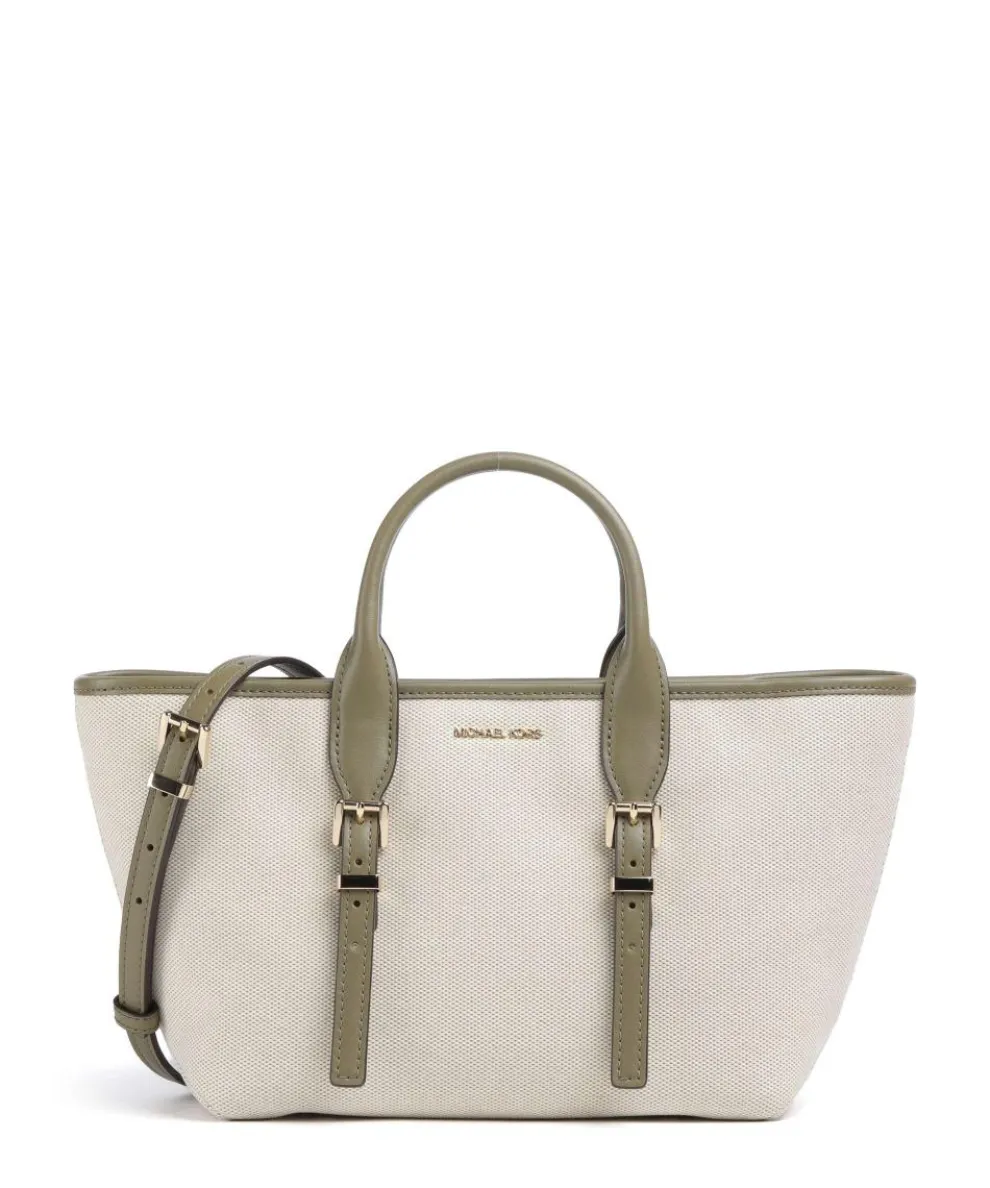 Moore Handtasche Canvas beige/grün