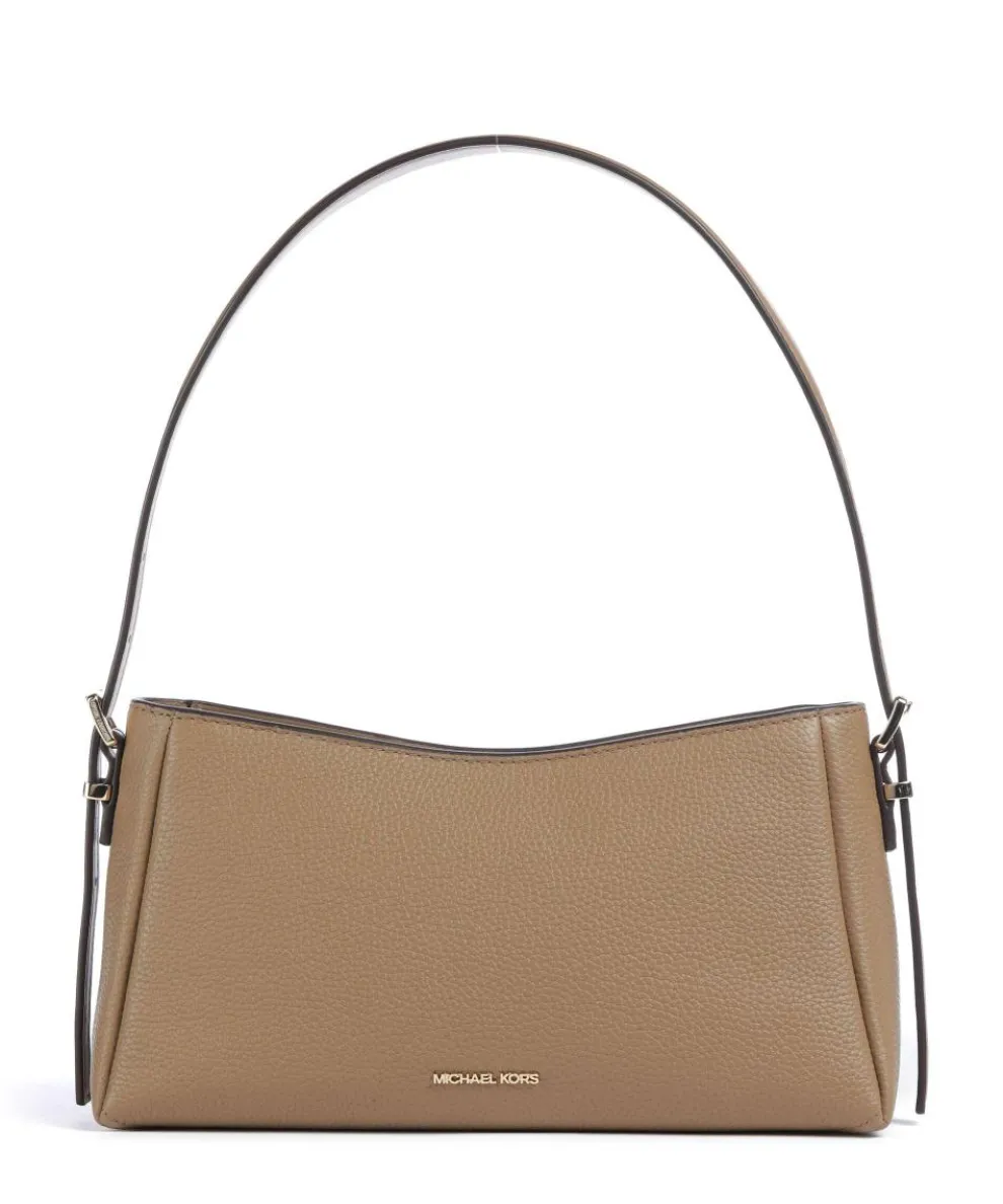 Moore Schultertasche genarbtes Rindsleder braun