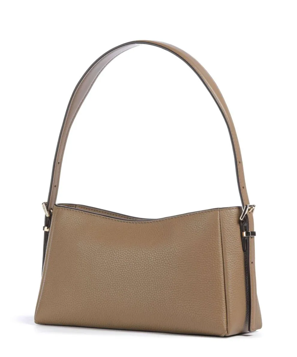 Moore Schultertasche genarbtes Rindsleder braun