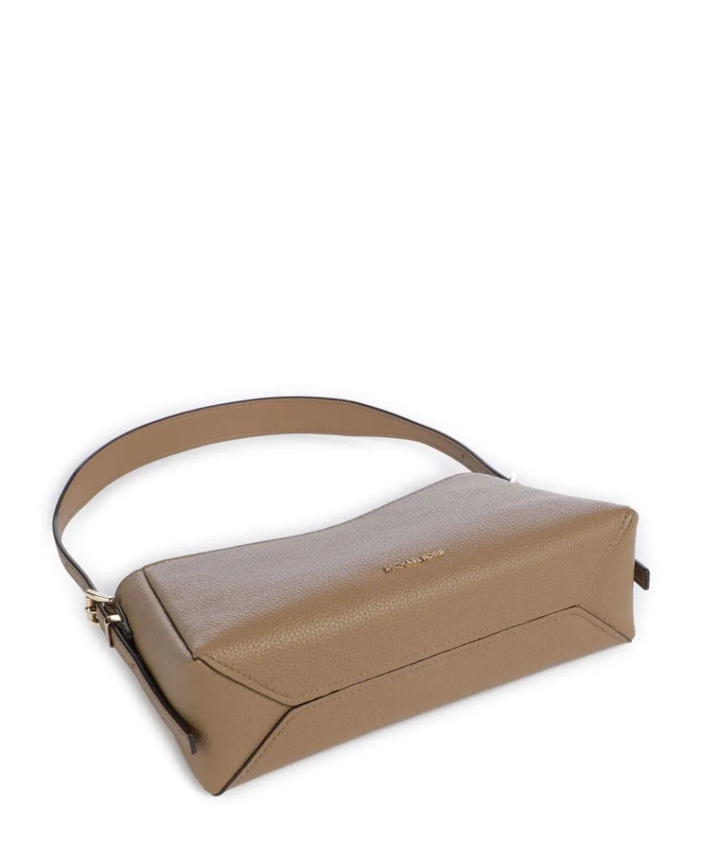 Moore Schultertasche genarbtes Rindsleder braun