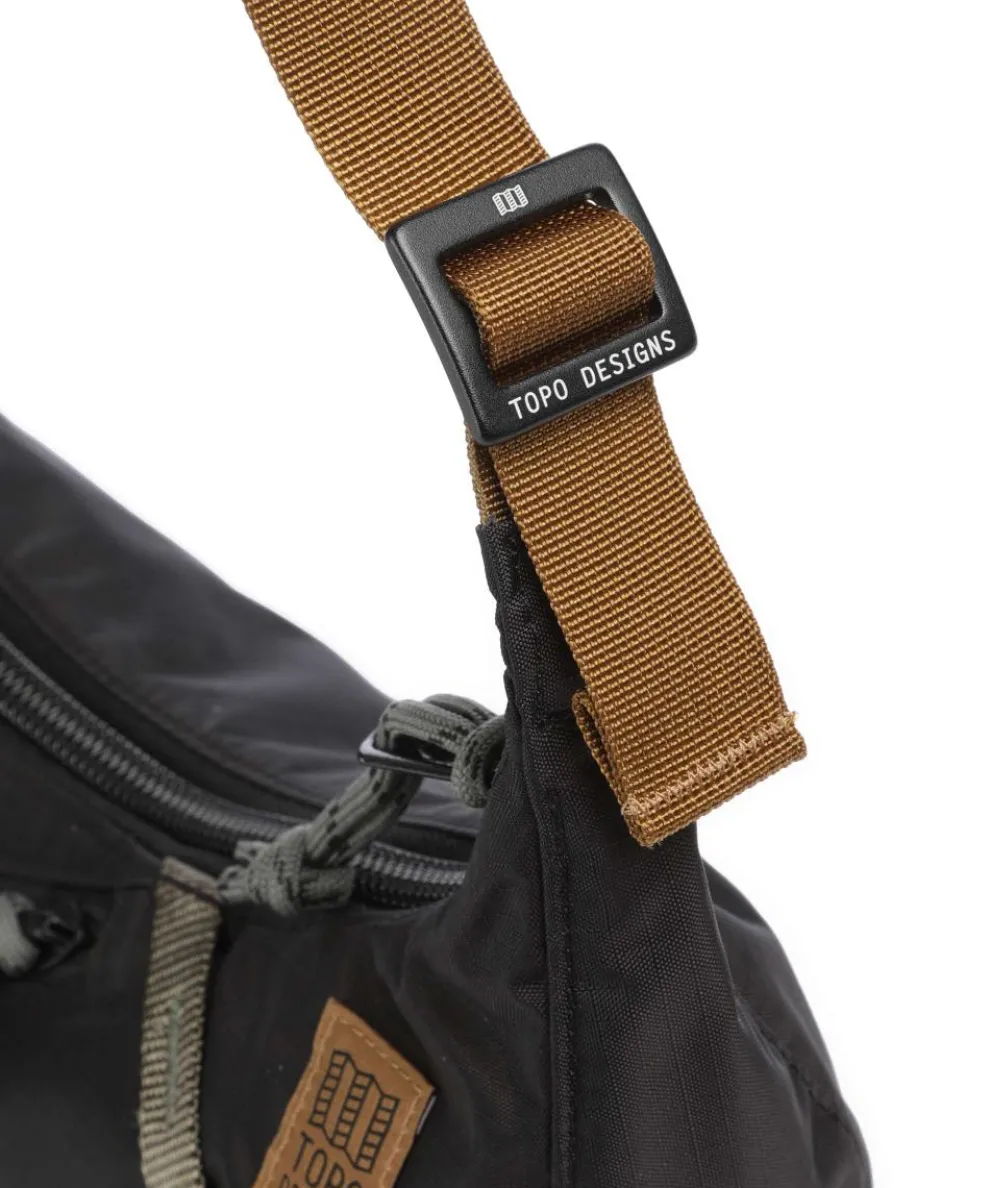 Mountain Umhängetasche recyceltes Ripstop-Nylon schwarz