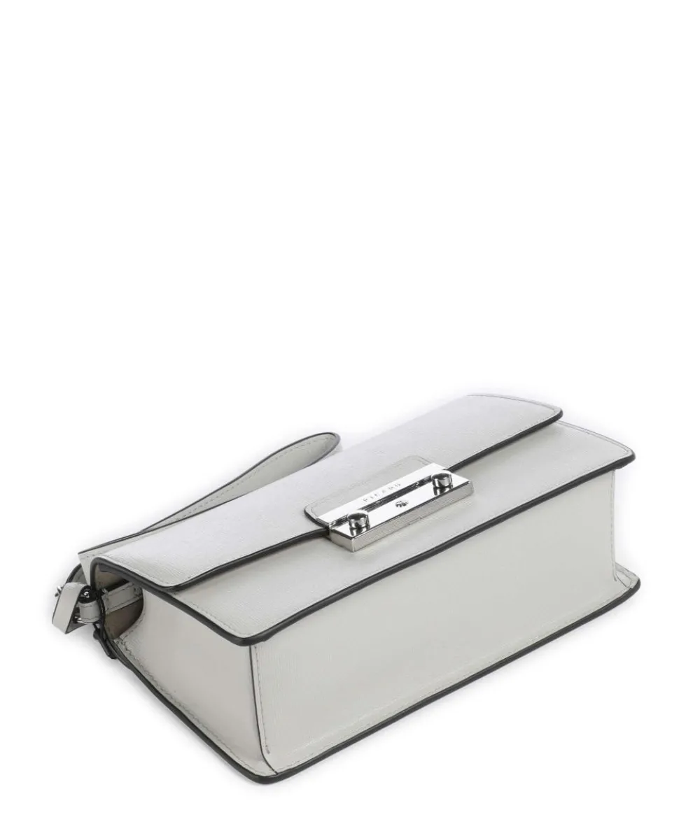 Super Star Schultertasche Saffiano-Rindsleder hellgrau