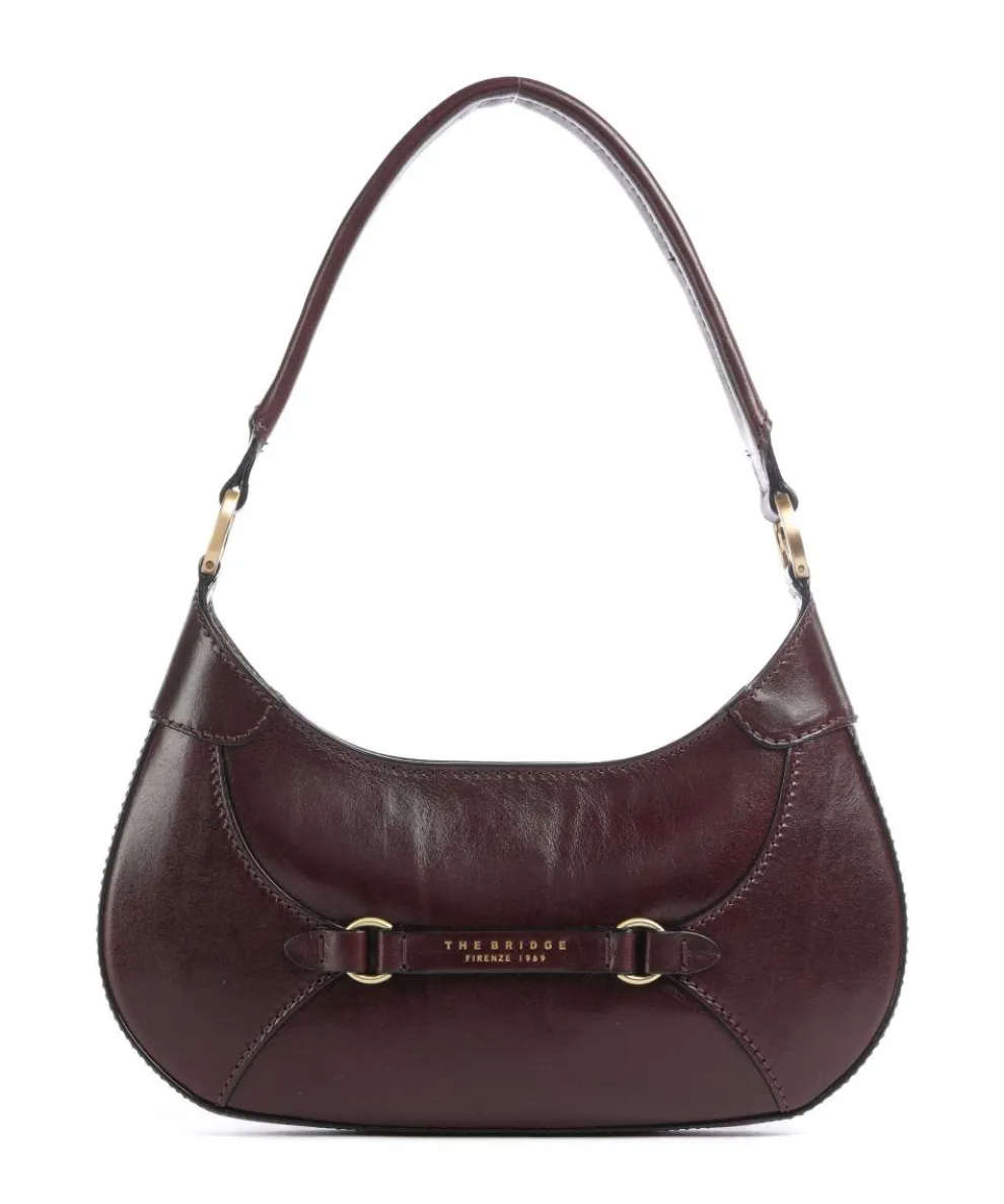 Isabella Schultertasche fein genarbtes Rindsleder dunkelrot