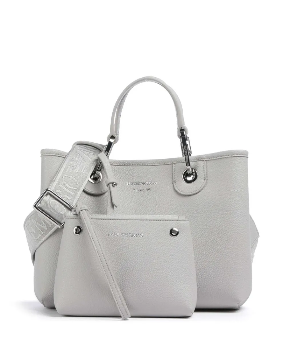 My EA Handtasche Lederimitat hellgrau