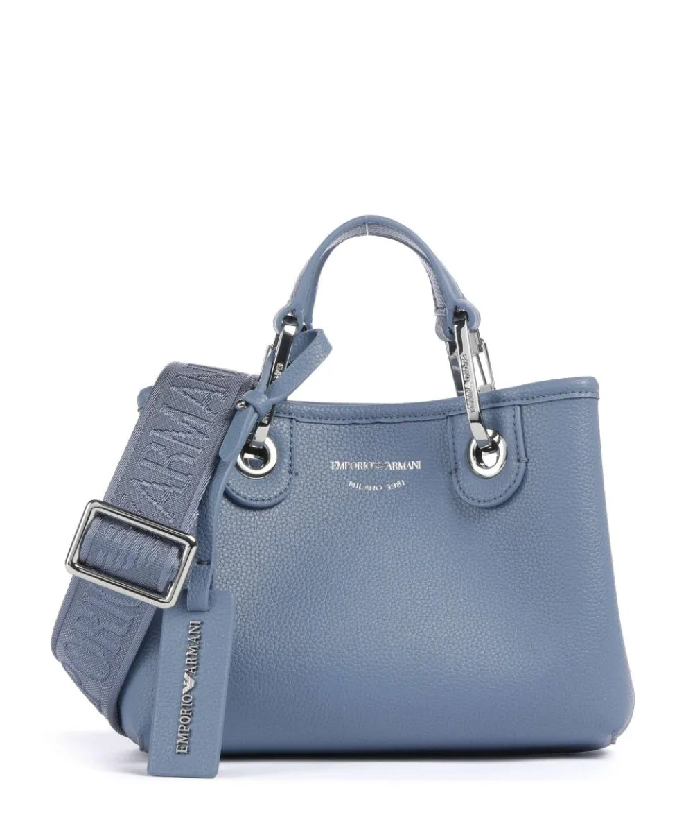 My EA Handtasche Lederimitat blaugrau