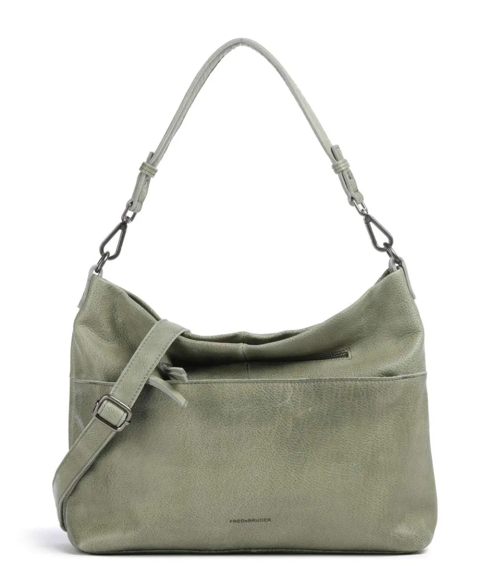 My old Friend Beuteltasche genarbtes Leder grün