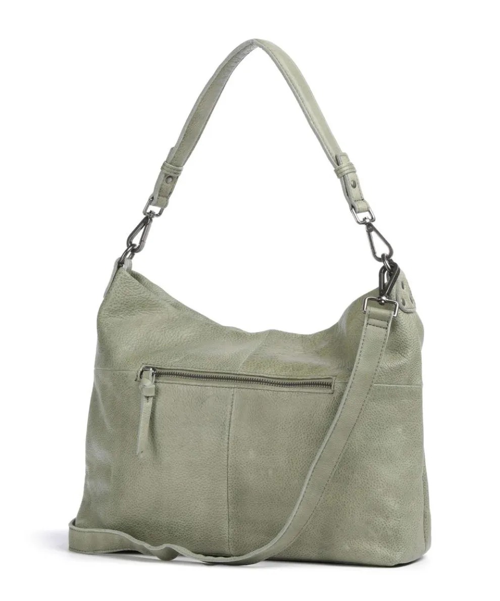 My old Friend Beuteltasche genarbtes Leder grün