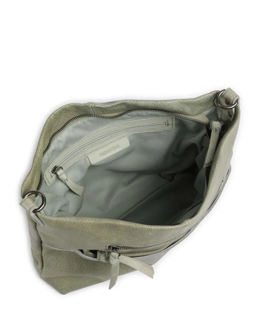 My old Friend Beuteltasche genarbtes Leder grün