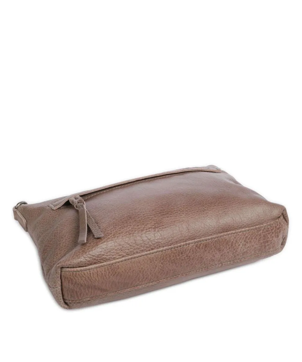 My old Friend Umhängetasche genarbtes Leder taupe