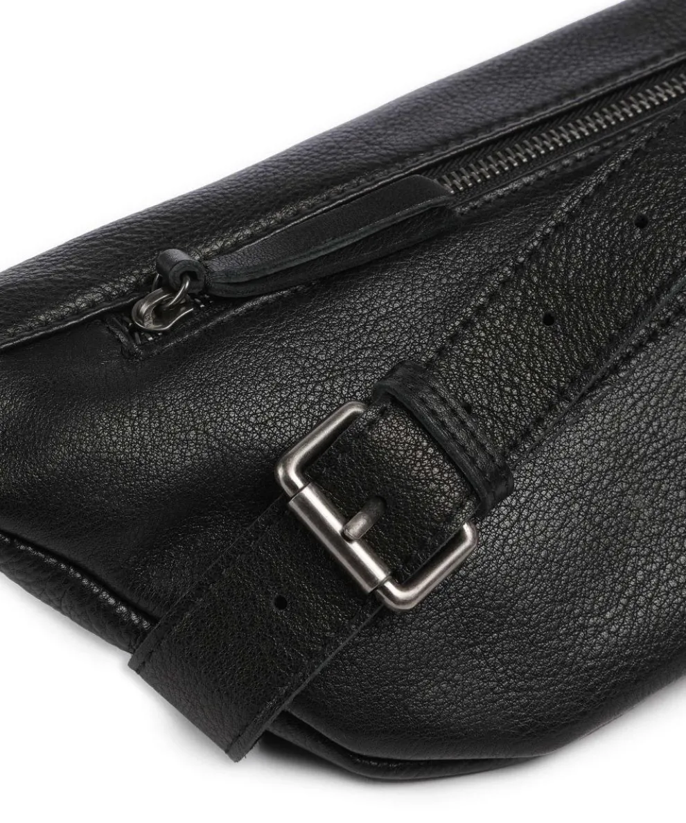 My old Friend Umhängetasche genarbtes Leder schwarz